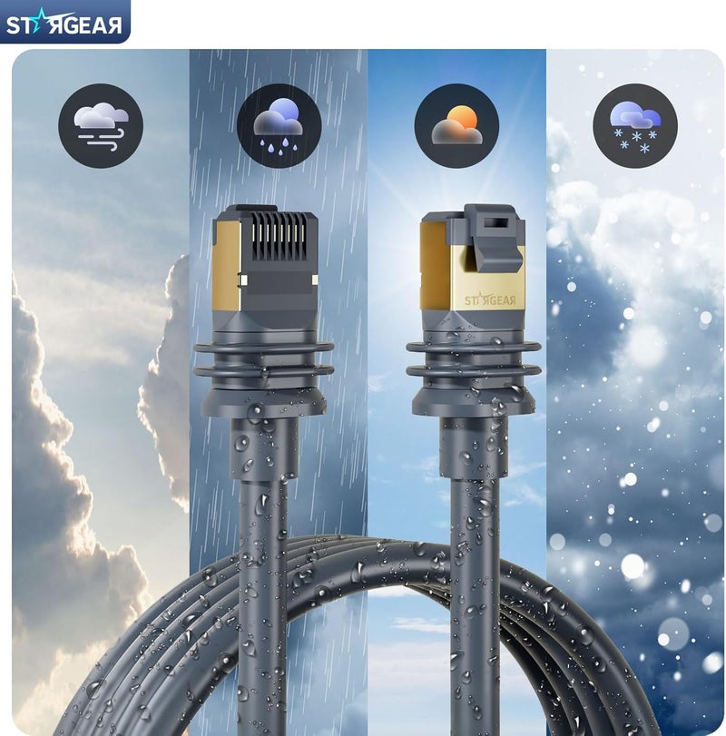 STARGEAR Starlink Cable Gen 3 30M/100FT, Starlink Gen 3 Cable for Starlink Standard V3/REV 4, 24AWG Extension Replacement Starlink Ethernet Cable Satellite Internet Kit Waterproof Outdoor - Image 5